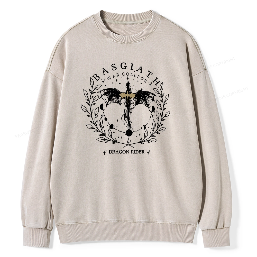 Pagewings Basgiath War College 2-Sided Unisex Washed Sweatshirt
