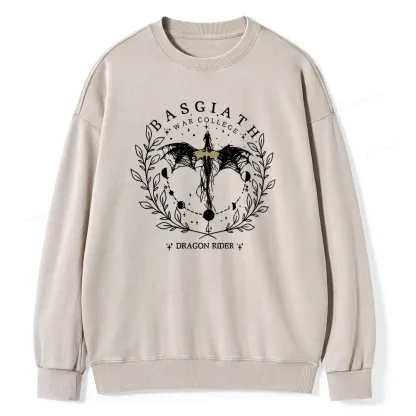 Pagewings Basgiath War College 2-Sided Unisex Washed Sweatshirt