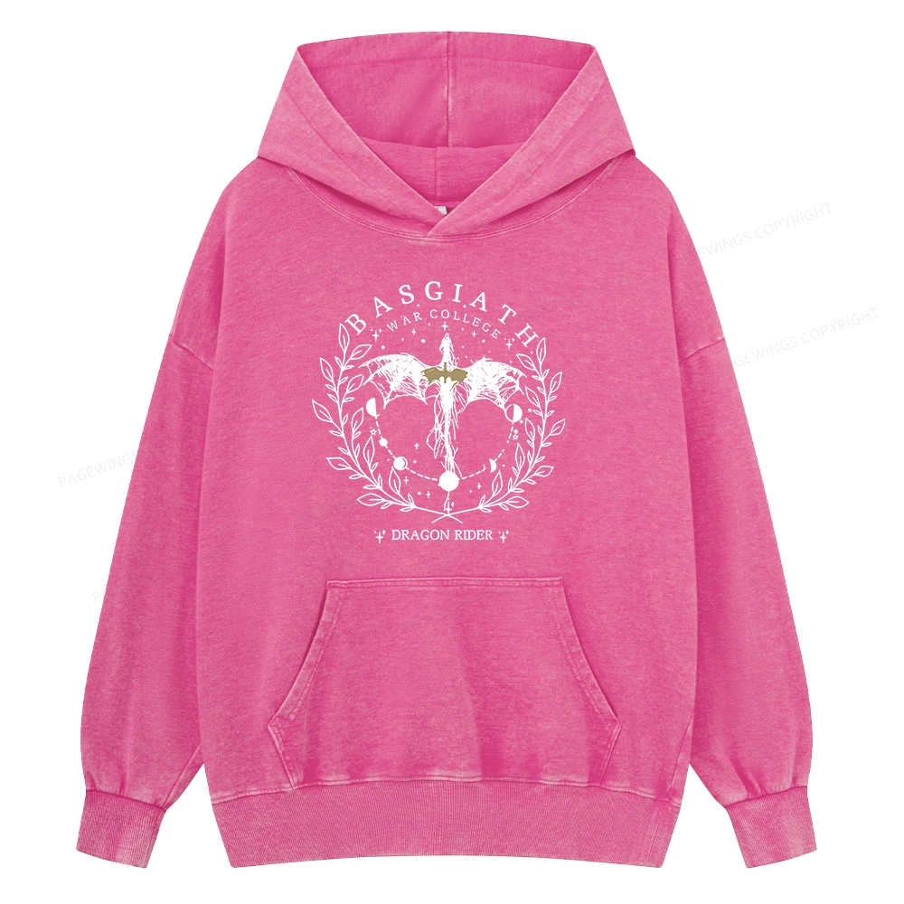 Pagewings Basgiath War College 2-Sided Unisex Washed Hoodie