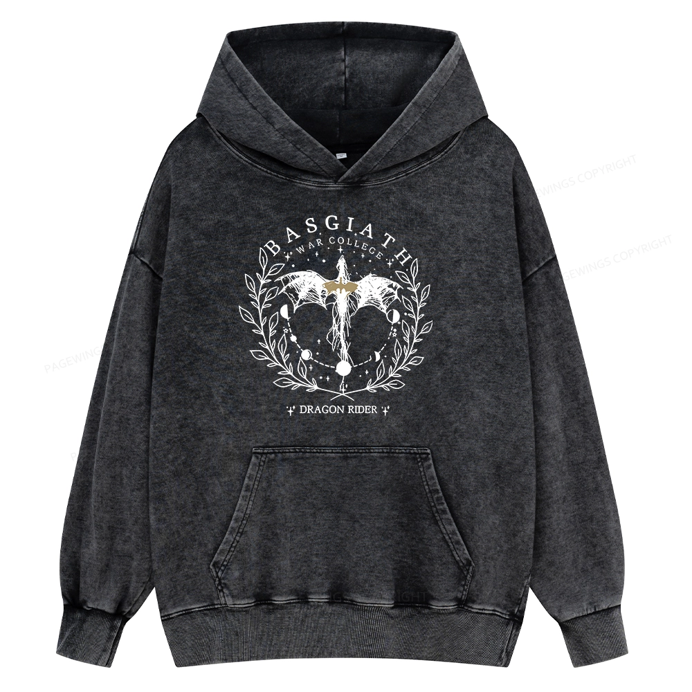 Pagewings Basgiath War College 2-Sided Unisex Washed Hoodie