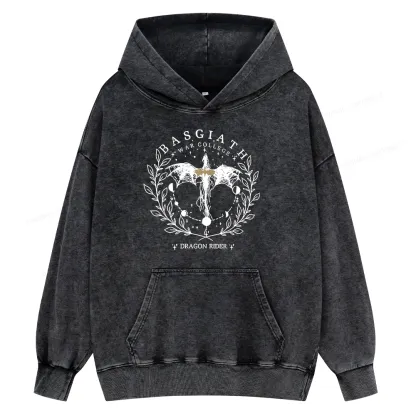 Pagewings Basgiath War College 2-Sided Unisex Washed Hoodie