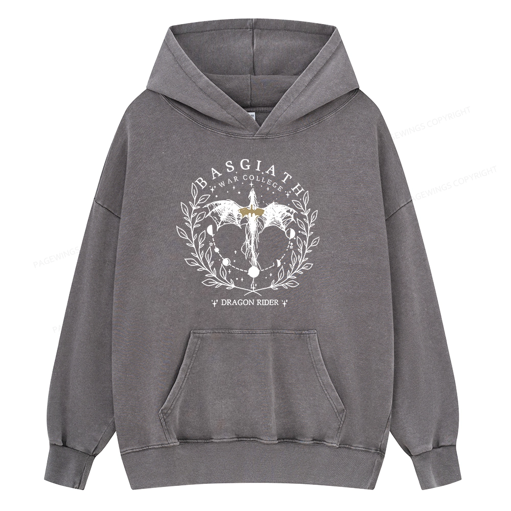 Pagewings Basgiath War College 2-Sided Unisex Washed Hoodie