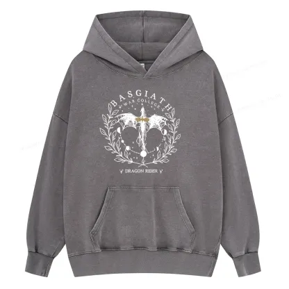 Pagewings Basgiath War College 2-Sided Unisex Washed Hoodie