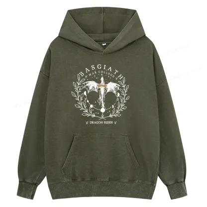 Pagewings Basgiath War College 2-Sided Unisex Washed Hoodie