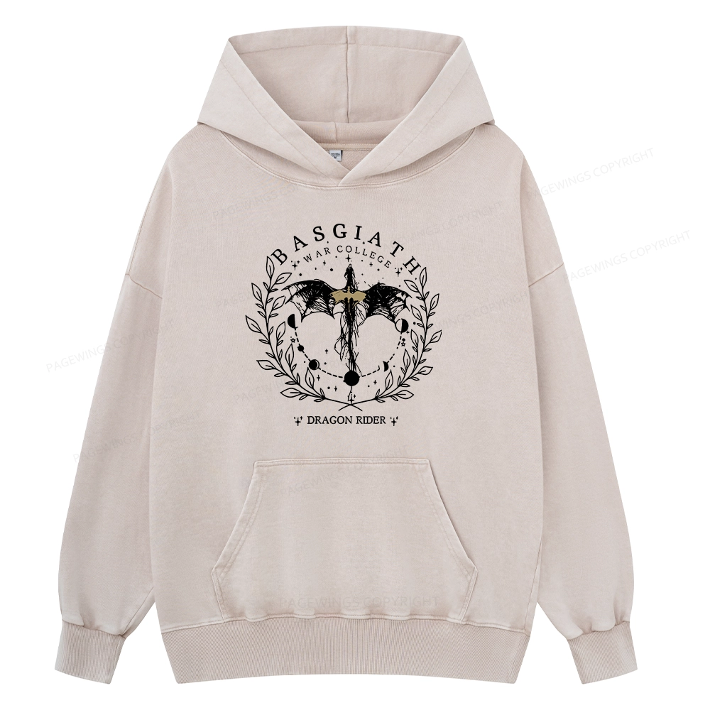 Pagewings Basgiath War College 2-Sided Unisex Washed Hoodie