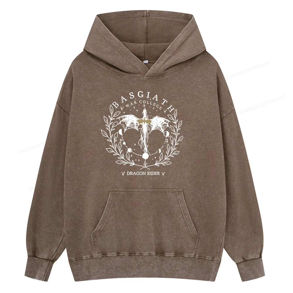 Pagewings Basgiath War College 2-Sided Unisex Washed Hoodie