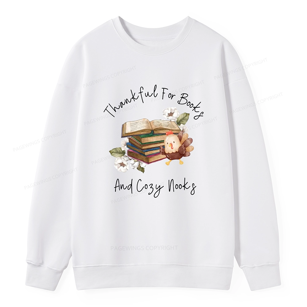 Pagewings Thanksgiving Fall Reading Turkey Unisex Classic Sweatshirt