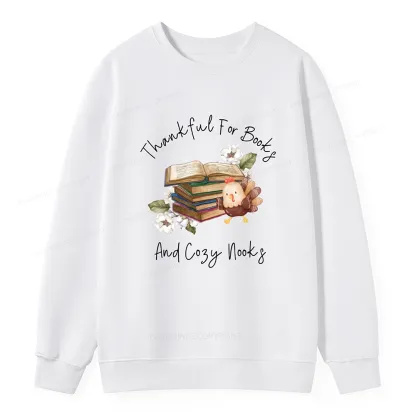 Pagewings Thanksgiving Fall Reading Turkey Unisex Classic Sweatshirt