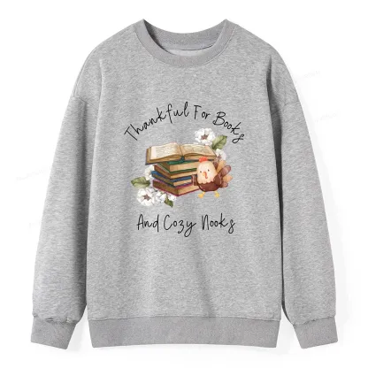 Pagewings Thanksgiving Fall Reading Turkey Unisex Classic Sweatshirt
