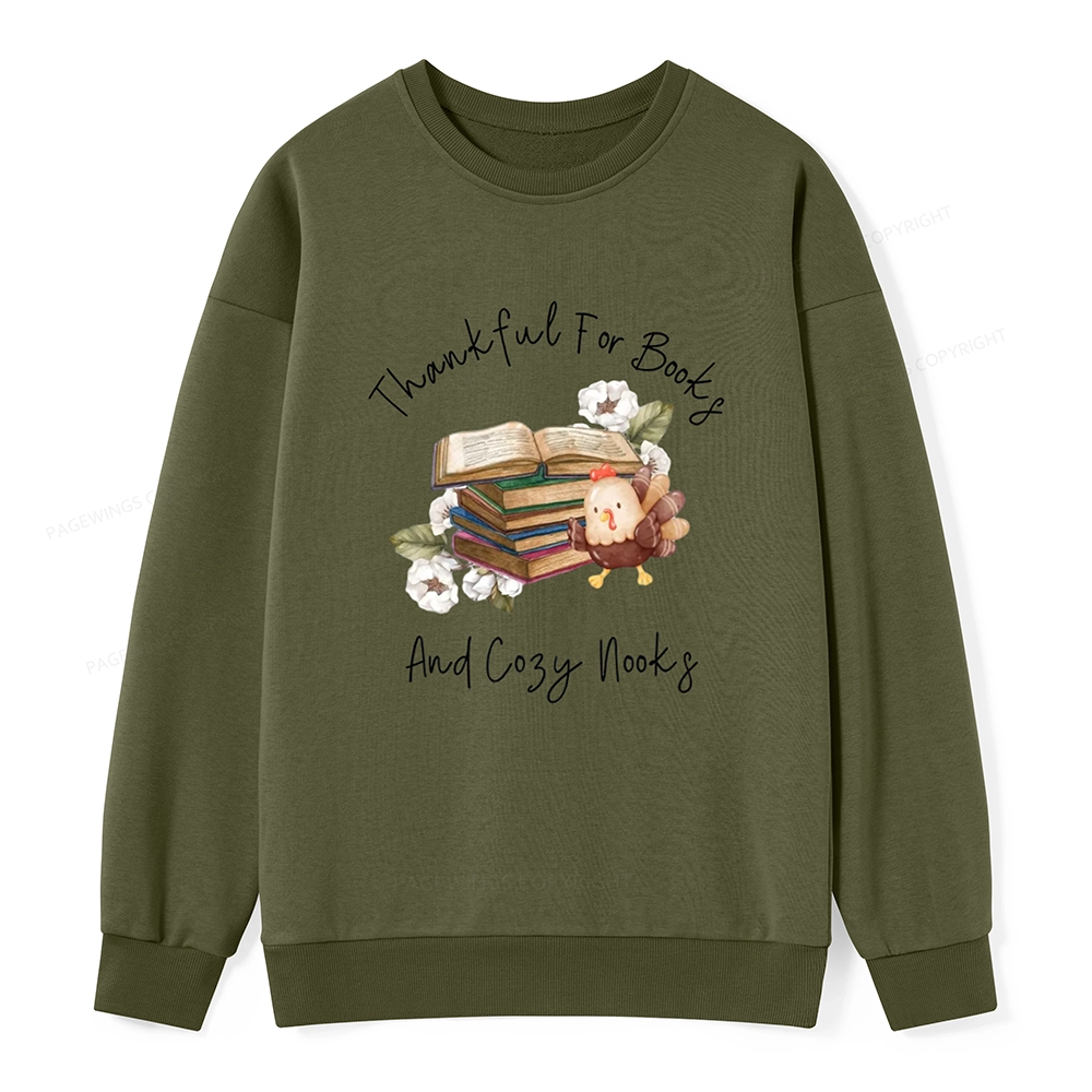 Pagewings Thanksgiving Fall Reading Turkey Unisex Classic Sweatshirt