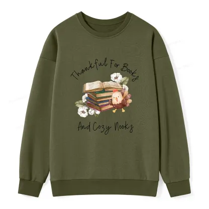 Pagewings Thanksgiving Fall Reading Turkey Unisex Classic Sweatshirt