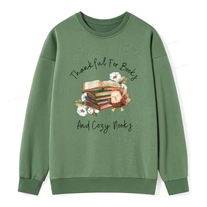 Pagewings Thanksgiving Fall Reading Turkey Unisex Classic Sweatshirt