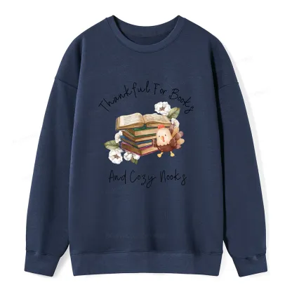 Pagewings Thanksgiving Fall Reading Turkey Unisex Classic Sweatshirt