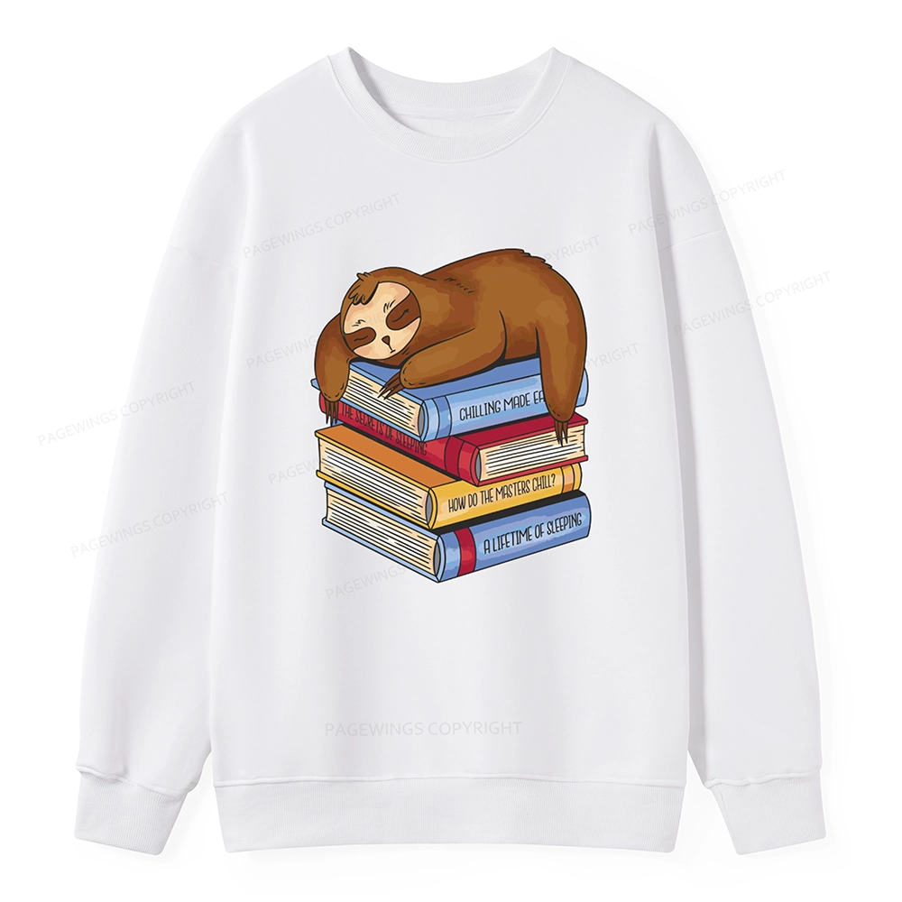 Pagewings Sloth And Book Unisex Sweatshirt