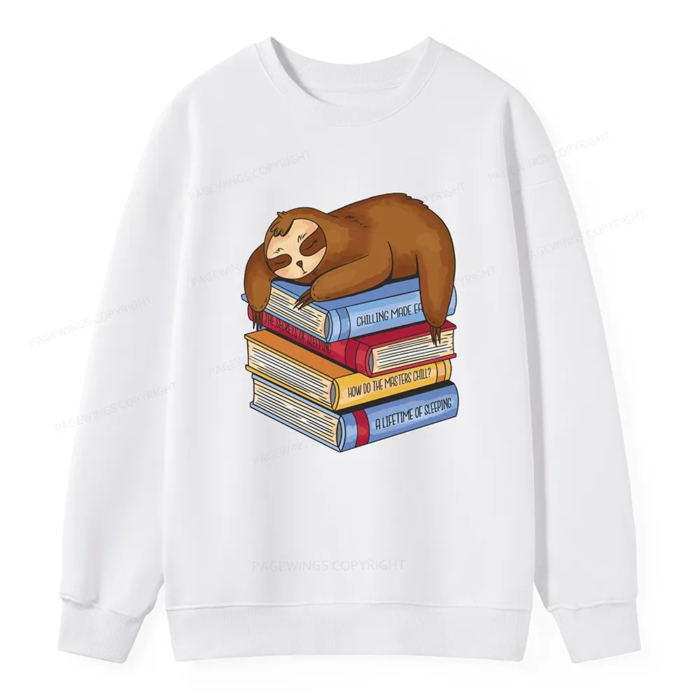 Pagewings Sloth And Book Unisex Sweatshirt