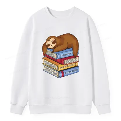 Pagewings Sloth And Book Unisex Sweatshirt