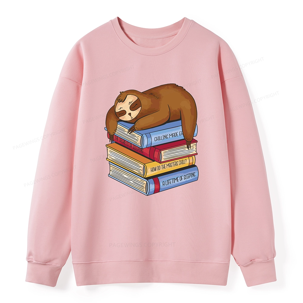Pagewings Sloth And Book Unisex Sweatshirt