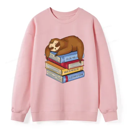 Pagewings Sloth And Book Unisex Sweatshirt