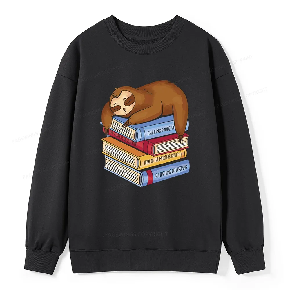 Pagewings Sloth And Book Unisex Sweatshirt