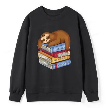 Pagewings Sloth And Book Unisex Sweatshirt