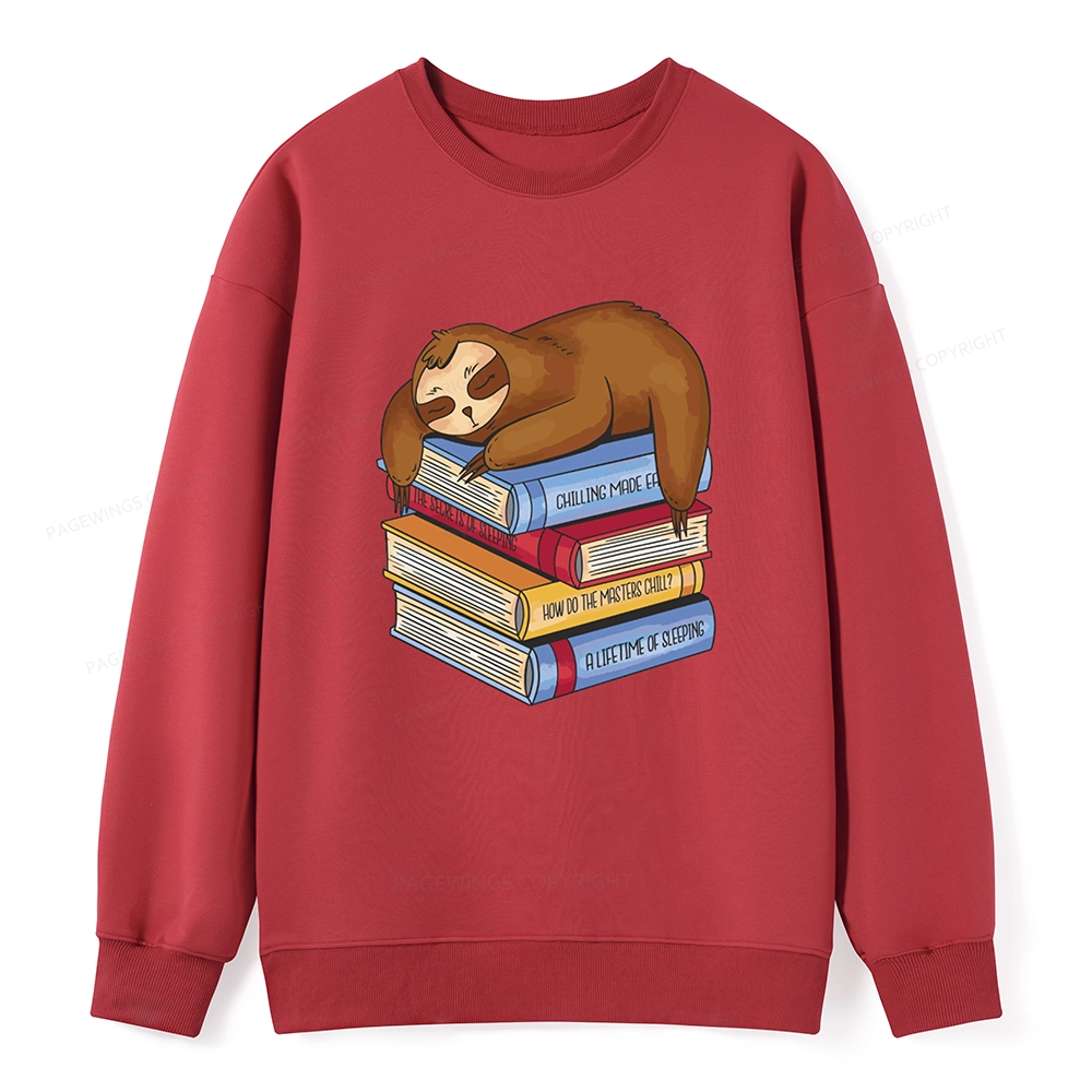 Pagewings Sloth And Book Unisex Sweatshirt