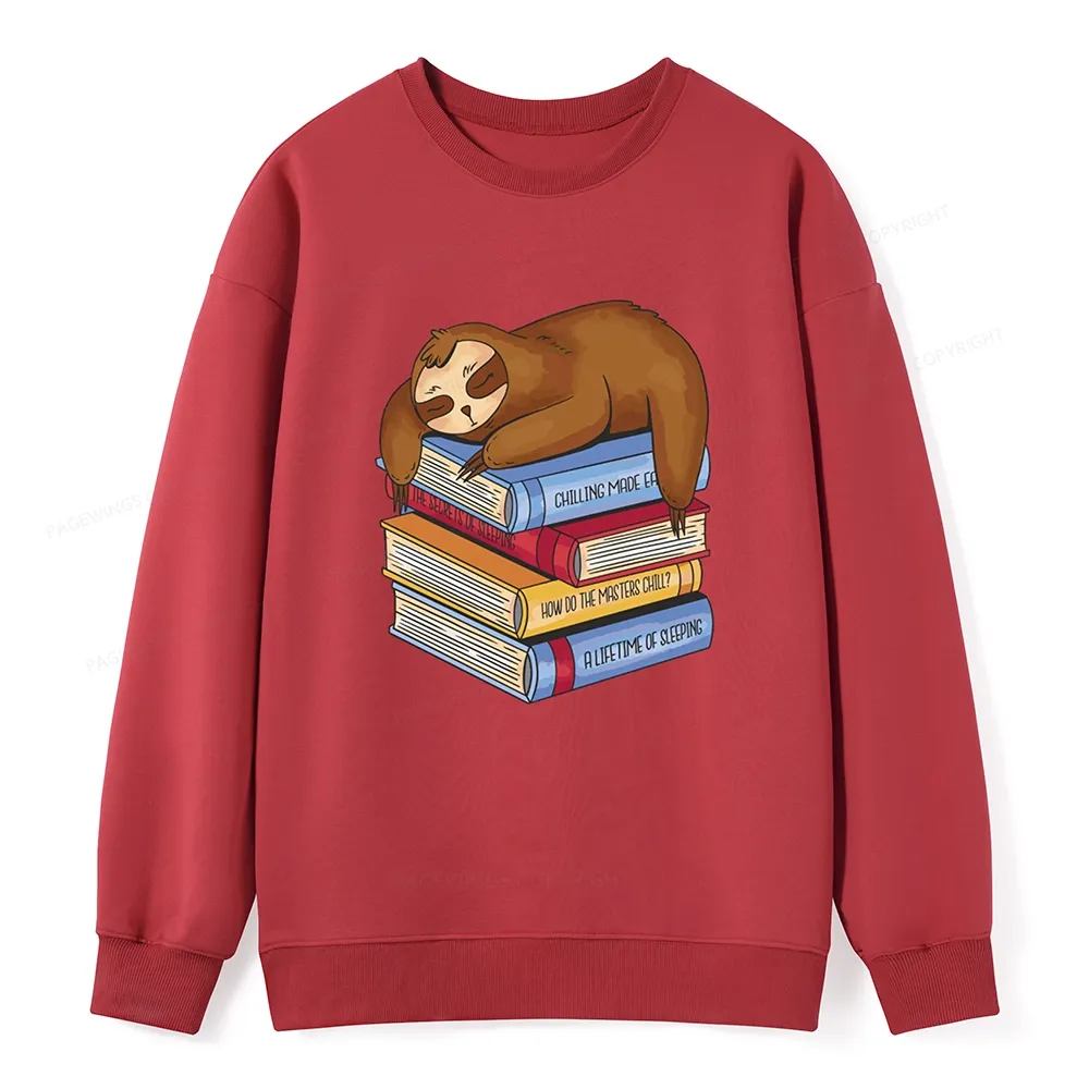 Pagewings Sloth And Book Unisex Sweatshirt