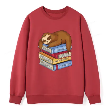 Pagewings Sloth And Book Unisex Sweatshirt