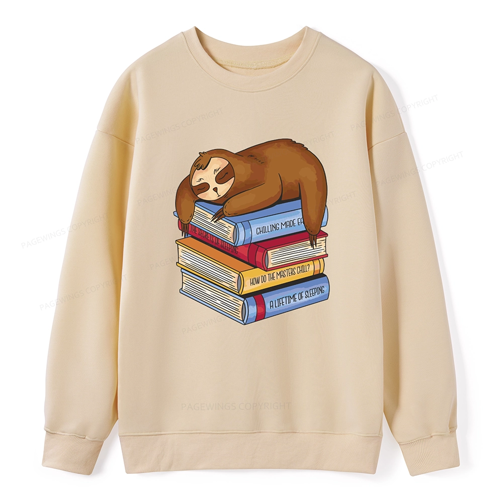 Pagewings Sloth And Book Unisex Sweatshirt