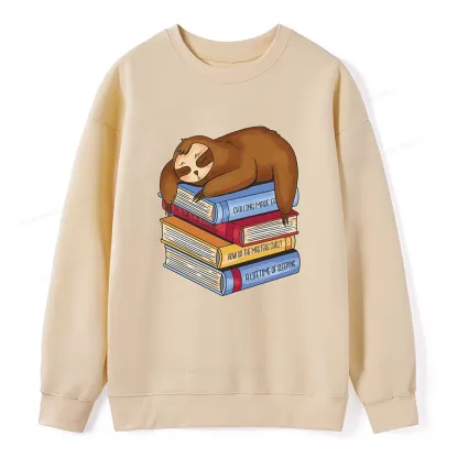 Pagewings Sloth And Book Unisex Sweatshirt