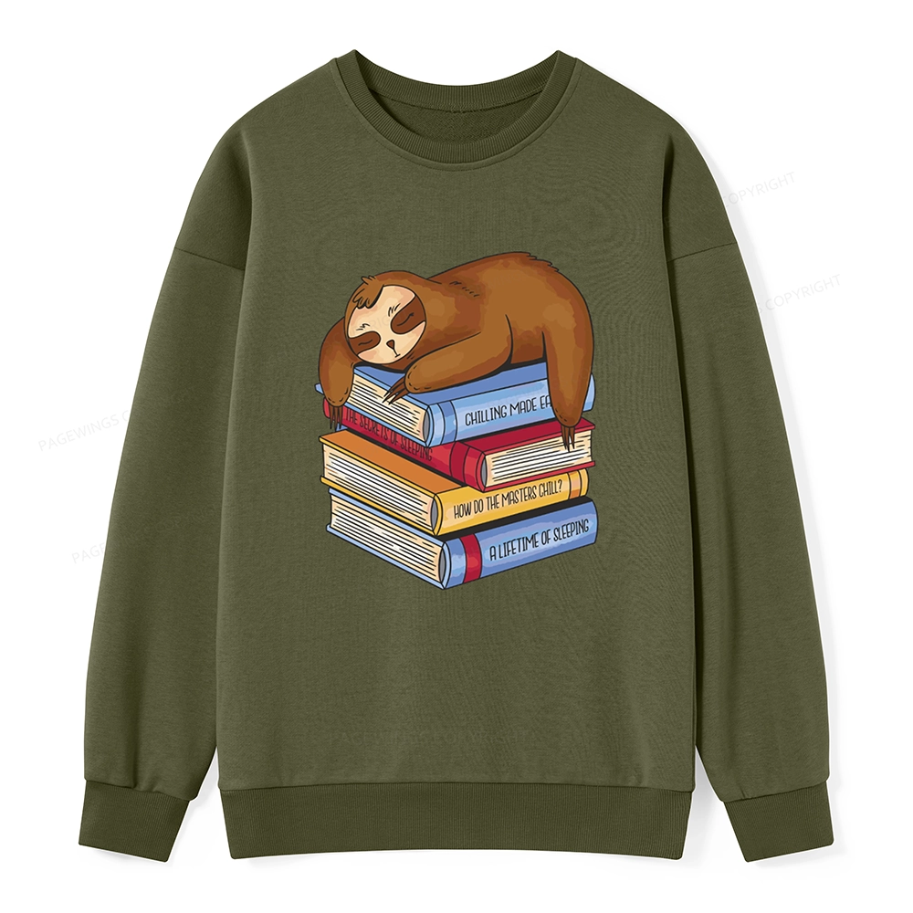 Pagewings Sloth And Book Unisex Sweatshirt