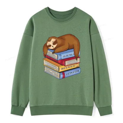 Pagewings Sloth And Book Unisex Sweatshirt