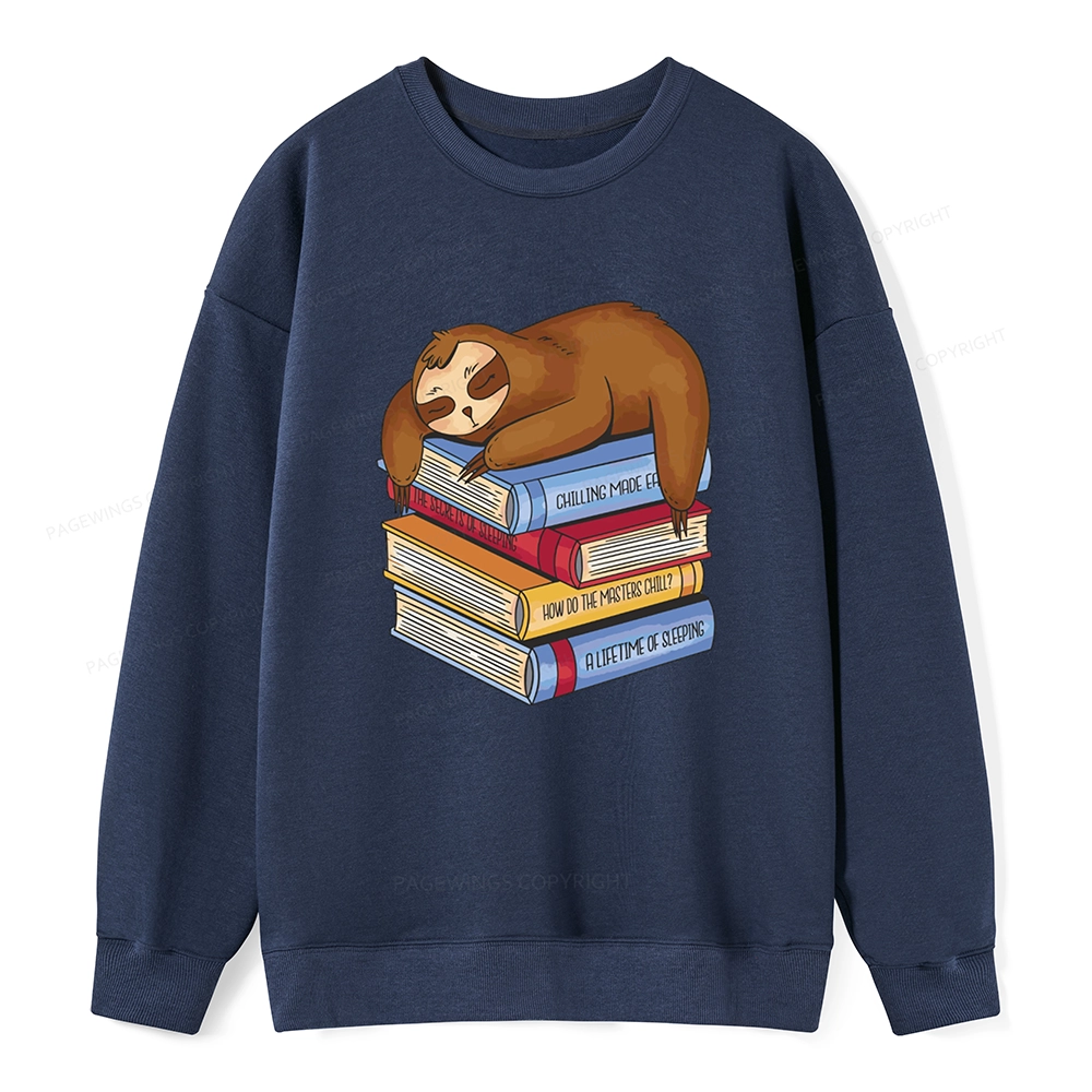 Pagewings Sloth And Book Unisex Sweatshirt