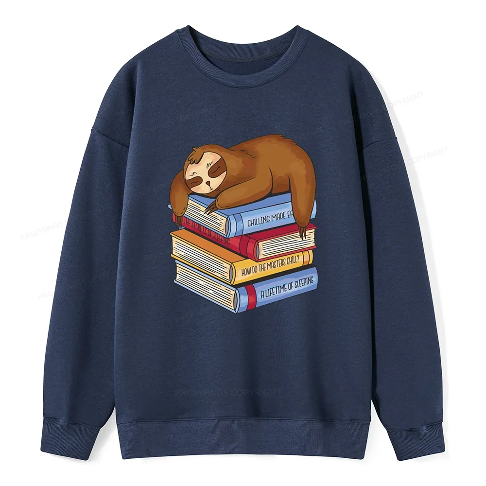 Pagewings Sloth And Book Unisex Sweatshirt