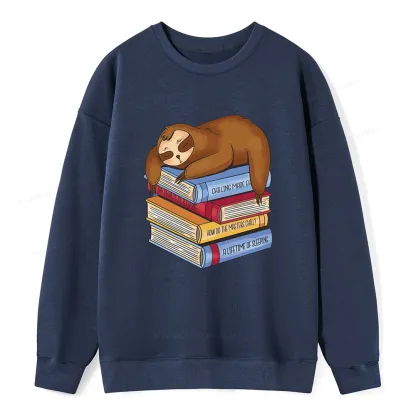 Pagewings Sloth And Book Unisex Sweatshirt