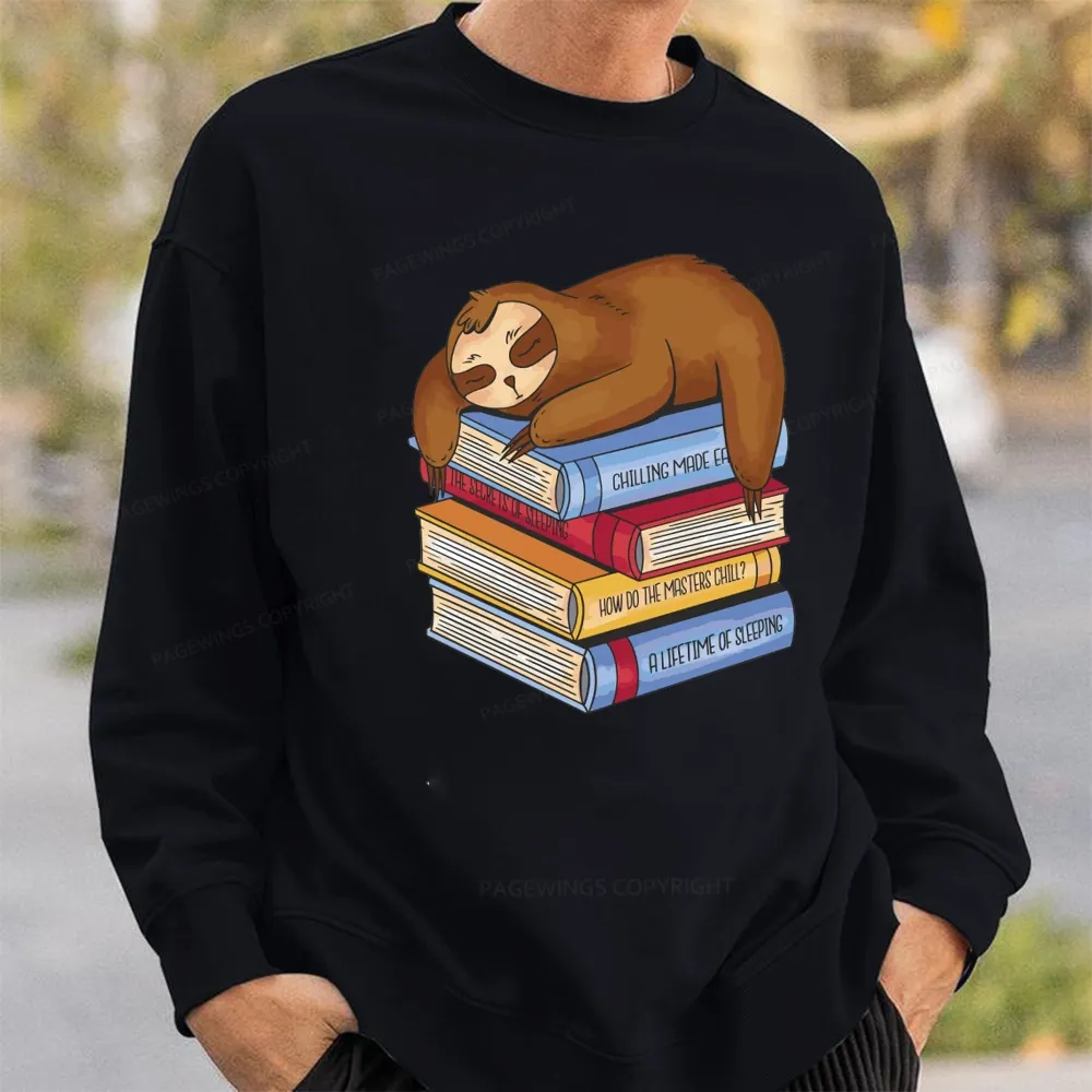 Pagewings Sloth And Book Unisex Sweatshirt