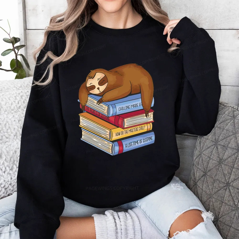 Pagewings Sloth And Book Unisex Sweatshirt