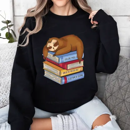 Pagewings Sloth And Book Unisex Sweatshirt