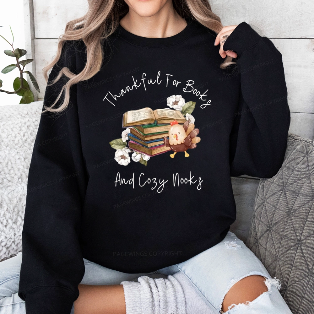 Pagewings Thanksgiving Fall Reading Turkey Unisex Classic Sweatshirt