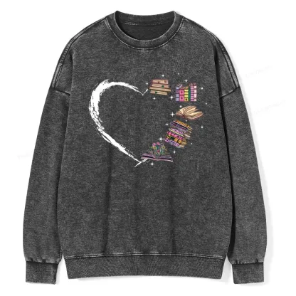 Pagewings Book Lover Unisex Washed Sweatshirt