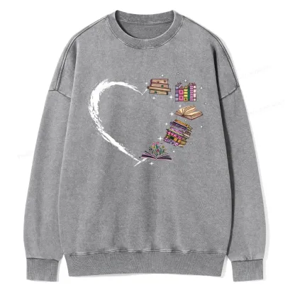 Pagewings Book Lover Unisex Washed Sweatshirt