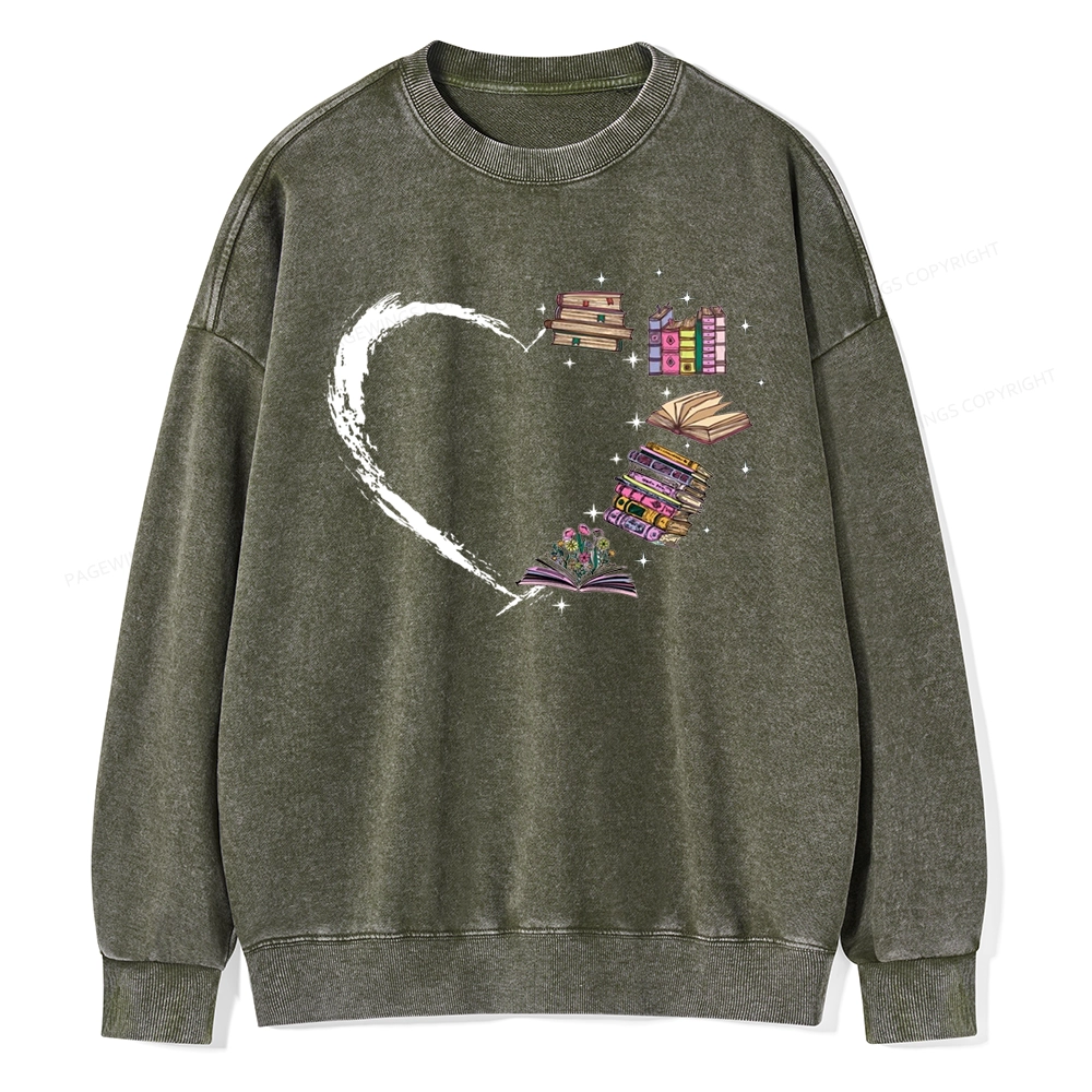 Pagewings Book Lover Unisex Washed Sweatshirt