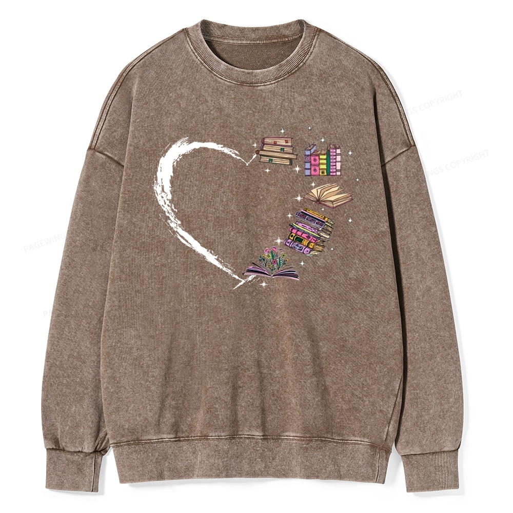 Pagewings Book Lover Unisex Washed Sweatshirt