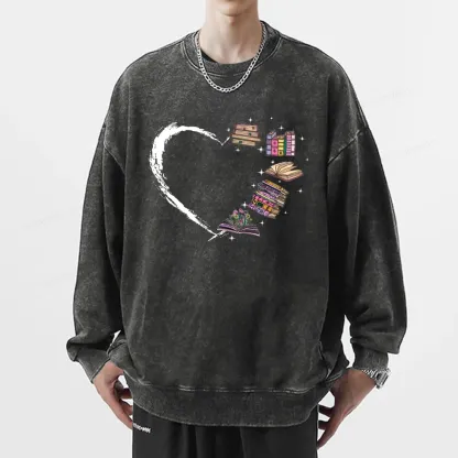 Pagewings Book Lover Unisex Washed Sweatshirt