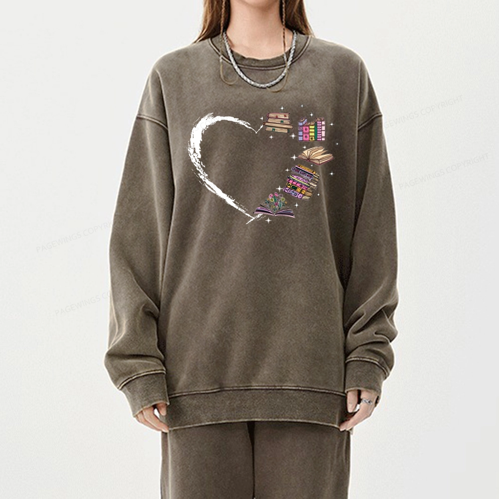 Pagewings Book Lover Unisex Washed Sweatshirt