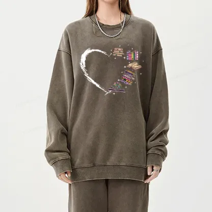 Pagewings Book Lover Unisex Washed Sweatshirt