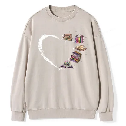 Pagewings Book Lover Unisex Washed Sweatshirt
