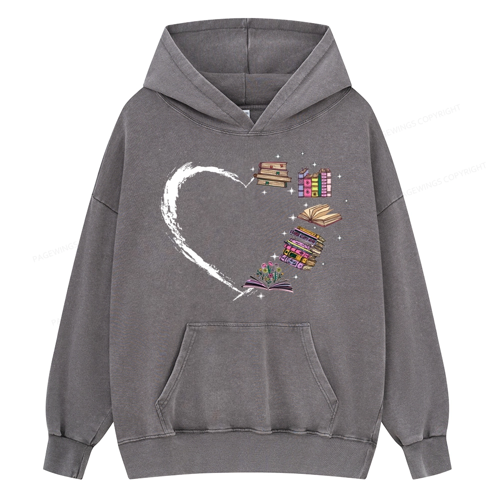Pagewings Book Lover Unisex Washed Hoodie