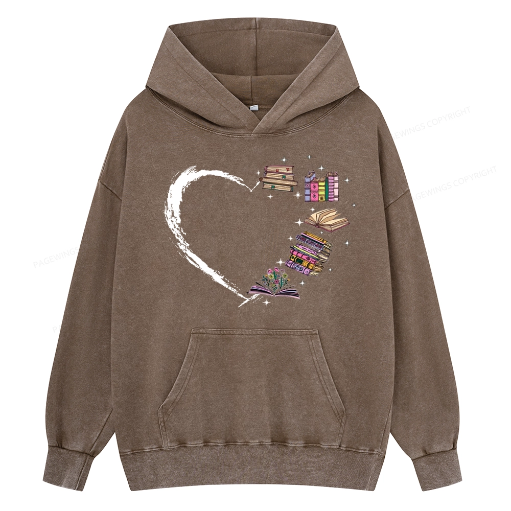 Pagewings Book Lover Unisex Washed Hoodie