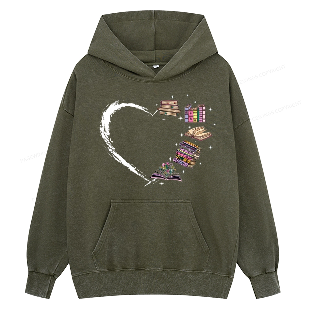 Pagewings Book Lover Unisex Washed Hoodie
