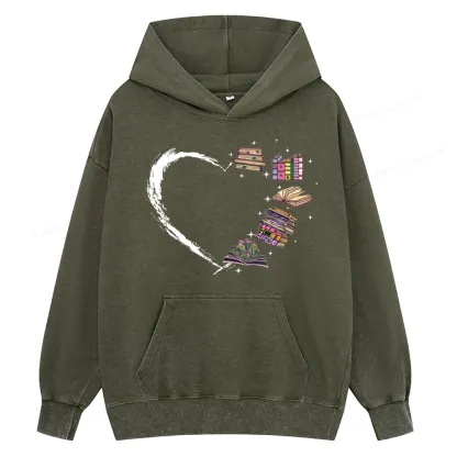 Pagewings Book Lover Unisex Washed Hoodie